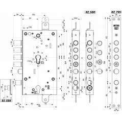 copy of MOTTURA 84.571 SERRATURA AD INGRANAGGI A CILINDRO EUROPEO PER PORTA BLINDATA