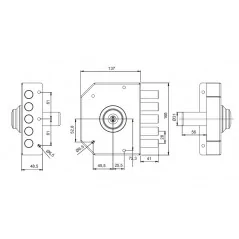 RIM SIDE LOCK WITHOUT LATCH TECO T1200