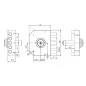 RIM SIDE LOCK WITH INSIDE KNOB WITHOUT LATCH TECO T1250