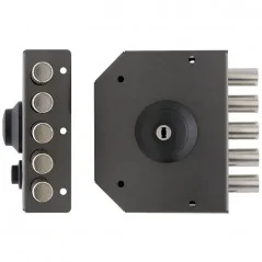 RIM SIDE LOCK WITH DOUBLE CYLINDER WITHOUT LATCH TECO T1270
