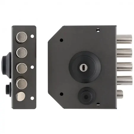 RIM SIDE LOCK WITH DOUBLE CYLINDER AND LATCH TECO T1280