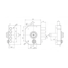 THREE-POINT RIM LOCK WITH LATCH TECO T1410