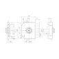 THREE-POINT RIM LOCK WITH DOUBLE CYLINDER WITHOUT LATCH TECO T1470