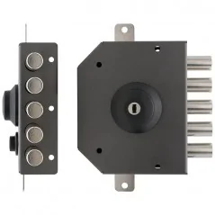 THREE-POINT RIM LOCK WITH DOUBLE CYLINDER WITHOUT LATCH TECO T1470