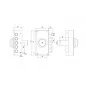 NARROW RIM SIDE LOCK WITH INSIDE KNOB WITHOUT LATCH TECO T1750