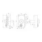 NARROW RIM SIDE LOCK WITH INSIDE KNOB AND LATCH TECO T1760