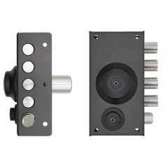 NARROW RIM SIDE LOCK WITH INSIDE KNOB AND LATCH TECO T1760