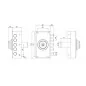 NARROW RIM SIDE LOCK WITH DOUBLE CYLINDER WITHOUT LATCH TECO T1770