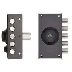 NARROW RIM SIDE LOCK WITH DOUBLE CYLINDER WITHOUT LATCH TECO T1770
