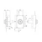 NARROW THREE-POINT RIM LOCK WITHOUT LATCH TECO T1900