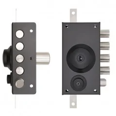 NARROW THREE-POINT RIM LOCK WITH LATCH TECO T1910