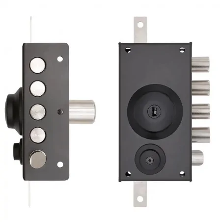 NARROW THREE-POINT RIM LOCK WITH LATCH TECO T1910
