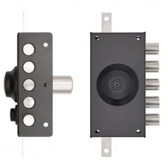 NARROW THREE-POINT RIM LOCK WITH INSIDE KNOB WITHOUT LATCH TECO T1950