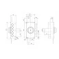 NARROW THREE-POINT RIM LOCK WITH INSIDE KNOB AND LATCH TECO T1960