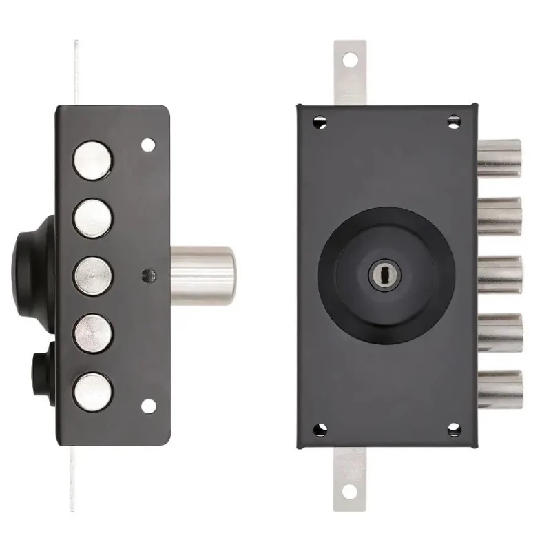 NARROW THREE-POINT RIM LOCK WITH DOUBLE CYLINDER WITHOUT LATCH TECO T1970