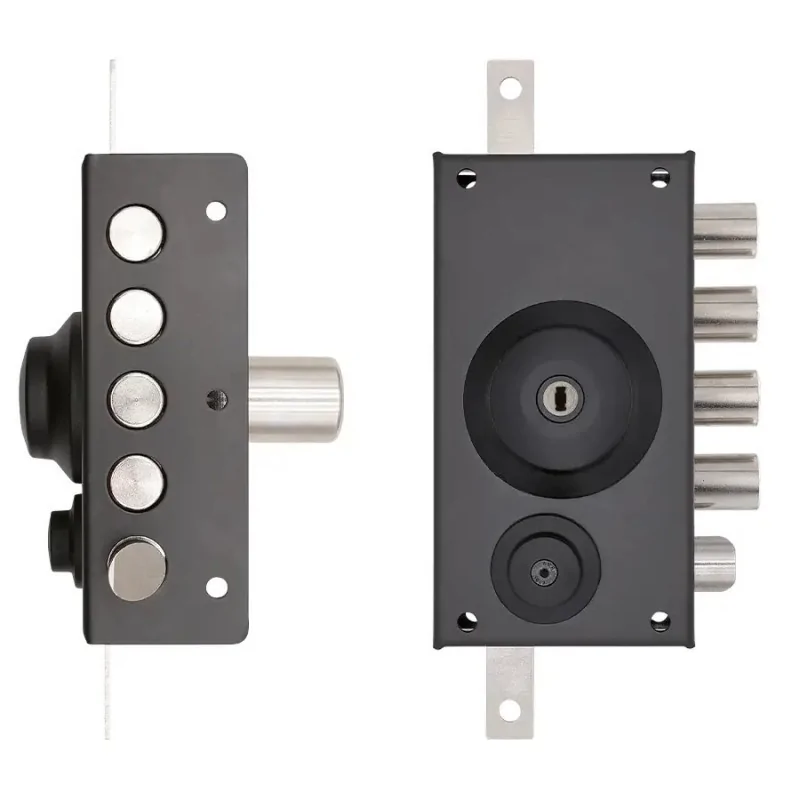NARROW THREE-POINT RIM LOCK WITH DOUBLE CYLINDER AND LATCH TECO T1980