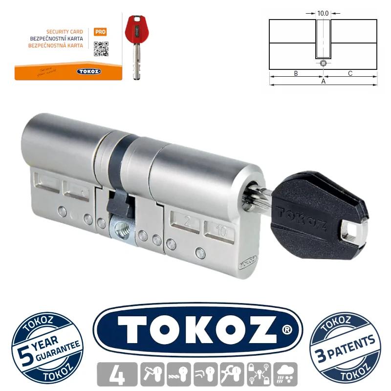 CILINDRO EUROPEO A DISCHI TOKOZ PRO 400 CHIAVE/CHIAVE