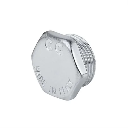 TAPPO MASCHIO LISCIO OTTONE CROMATO CAVALLETTO