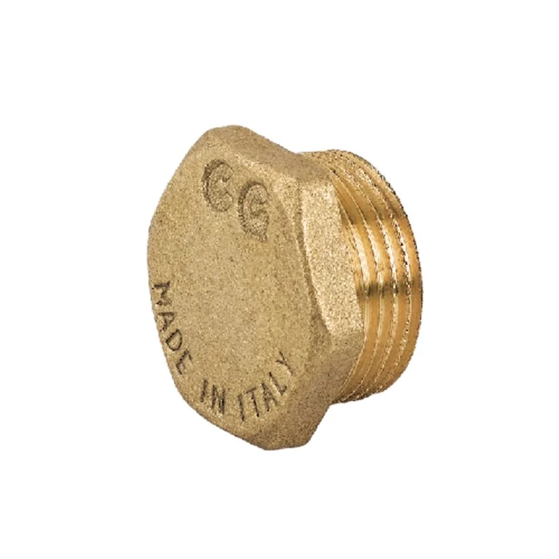 TAPPO MASCHIO CON ESAGONO OTTONE GIALLO CAVALLETTO