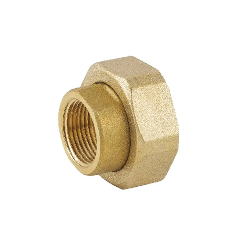 RACCORDO 2 PZ PER POMPA CON GUARNIZIONE OTTONE GIALLO FF CAVALLETTO