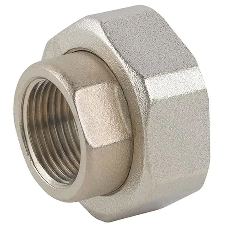 RACCORDO 2 PZ PER POMPA CON GUARNIZIONE OTTONE NICHELATO FF CAVALLETTO
