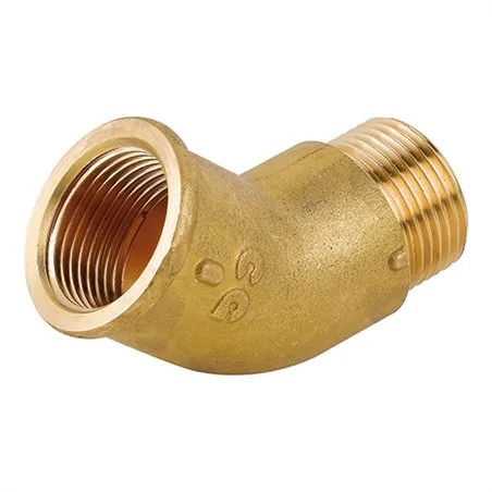 GOMITO 45° OTTONE GIALLO MF CAVALLETTO