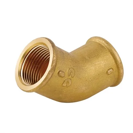 GOMITO 45° OTTONE GIALLO MF CAVALLETTO