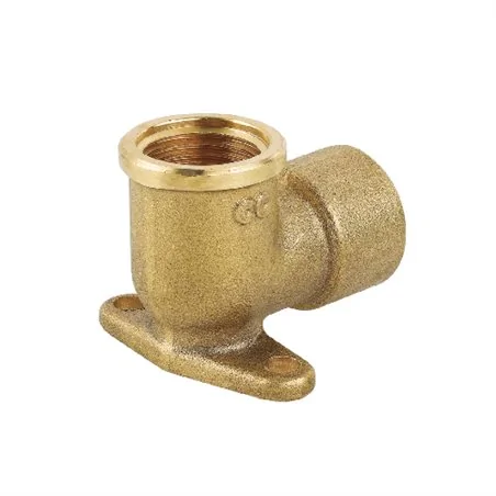 GOMITO CON FLANGIA IN OTTONE GIALLO FF CAVALLETTO