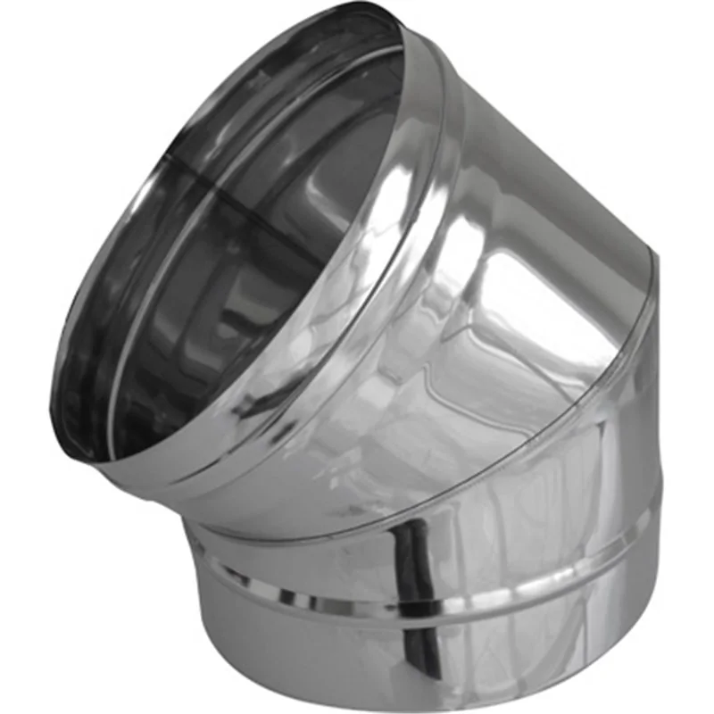CURVA MONOPARETE A 45° ACCIAIO INOX 304L