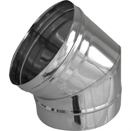 CURVA MONOPARETE A 45° ACCIAIO INOX 304L