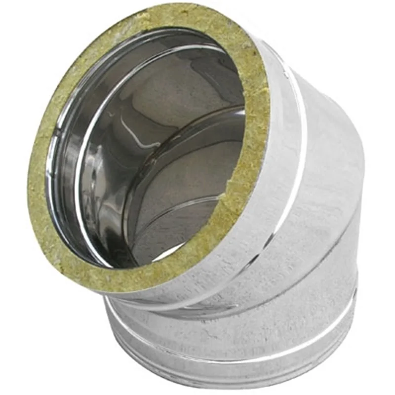 CURVA DOPPIA PARETE A 45° ACCIAIO INOX 316L