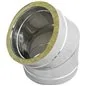 CURVA DOPPIA PARETE A 45° ACCIAIO INOX 316L
