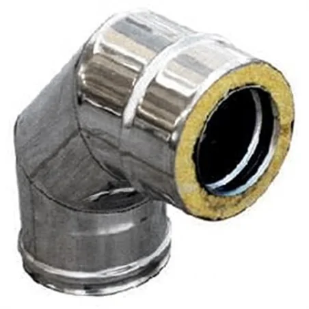 CURVA DOPPIA PARETE A 90° ACCIAIO INOX 316L