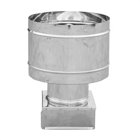 FUMAIOLO 4 VENTI BASE QUADRA ACCIAIO INOX 304L