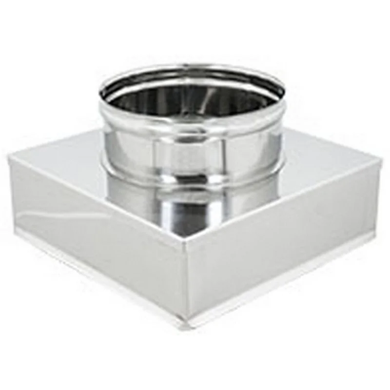 RIDUZIONE MONOPARETE QUADRA-TONDA ACCIAIO INOX 304L
