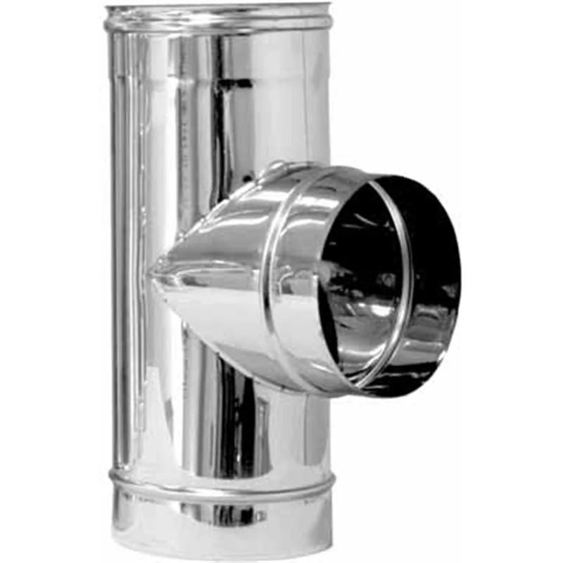 T RIDOTTA MONOPARETE PER CANNE FUMARIE ACCIAIO INOX 304L