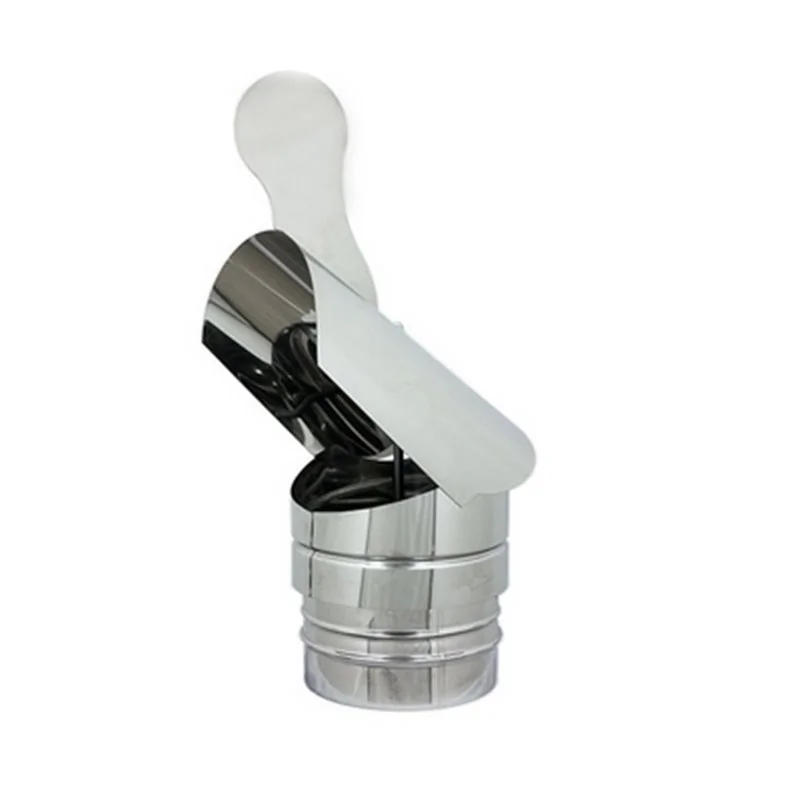 TIRAFUMO GIREVOLE A GALLO TONDO INOX 304L