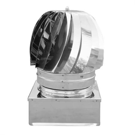 TIRAFUMO GIREVOLE A BASE QUADRA ACCIAIO INOX 304L