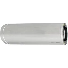 CANNA FUMARIA DOPPIA PARETE ACCIAIO INOX 316L MT 1