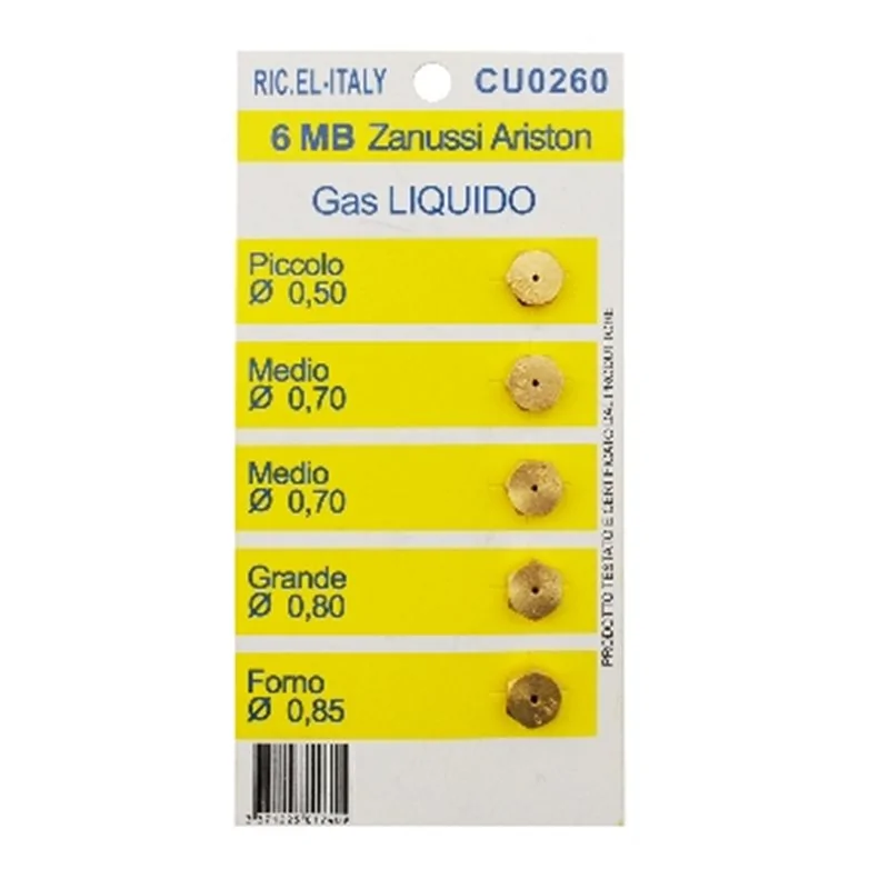 UGELLI GAS IN KIT 5 PZ 6MB