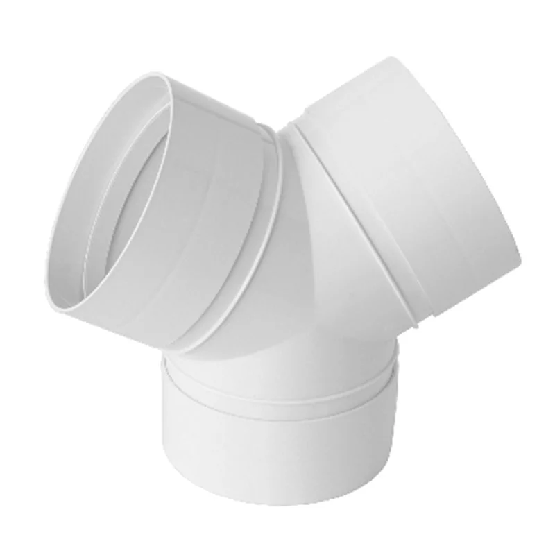 RACCORDO A Y IN ABS PER TUBO AREAZIONE TONDO