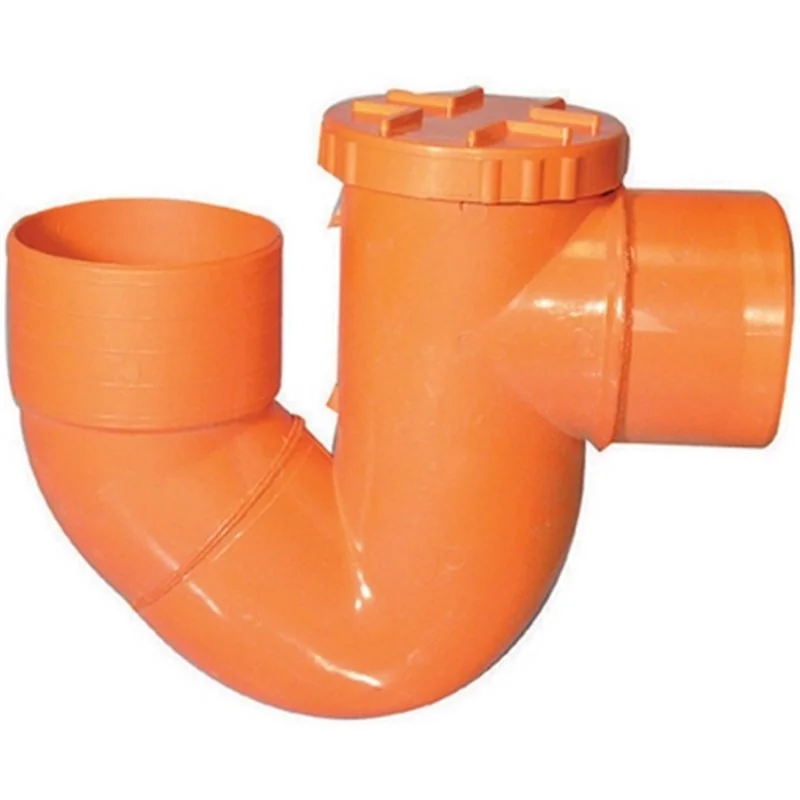 SIFONE MONOLITICO VERTICAEI APERTO IN PVC ROSSO