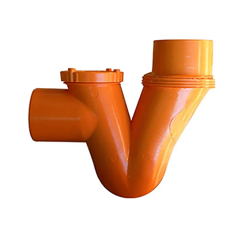 SIFONE ORIZZONTALE VERTICALE 1 TAPPO SALDATO IN PVC ROSSO