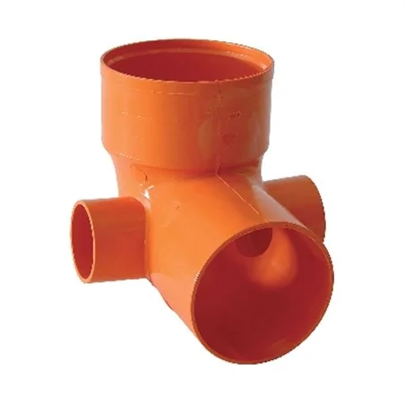 CURVA WC 2 ATTACCHI IN PVC ROSSO