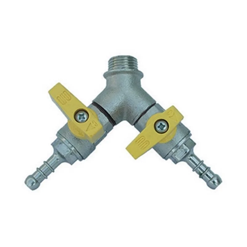 RUBINETTO A SFERA GAS DOPPIO CON PORTAGOMMA