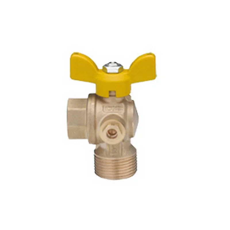 ARRESTO A SFERA GAS A SQUADRA PASSAGGIO TOTALE MF CON PRESA PRESSIONE