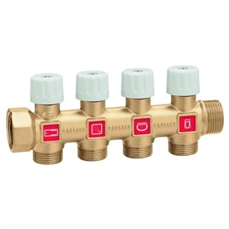 COLLETTORE LINEARE CON RUBINETTI 3/4 CALEFFI