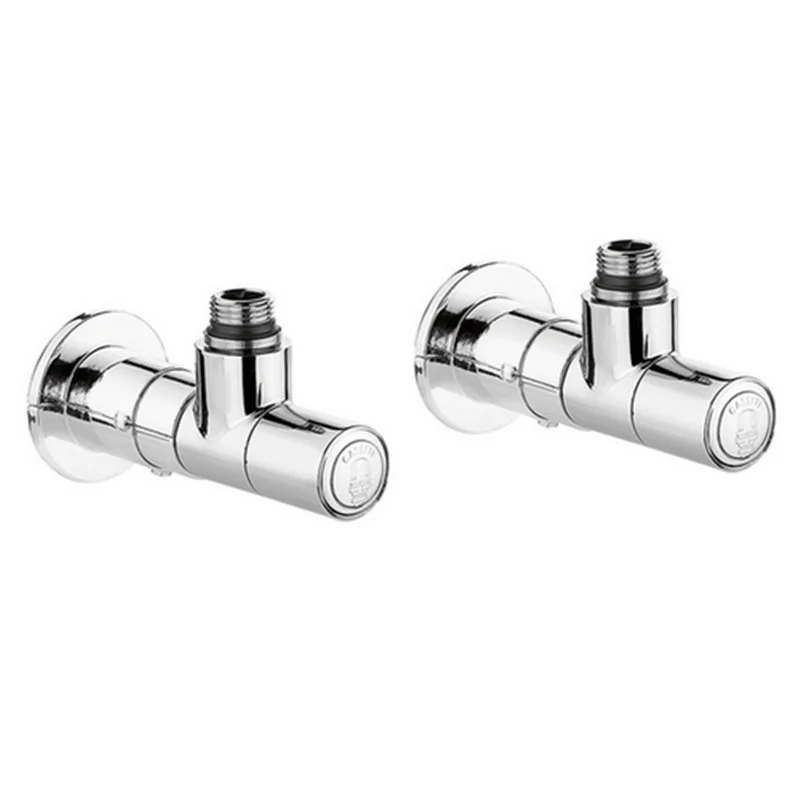 VALVOLA + DETENTORE A SQUADRA TERMOSTATIZZABILE CROMO CALEFFI