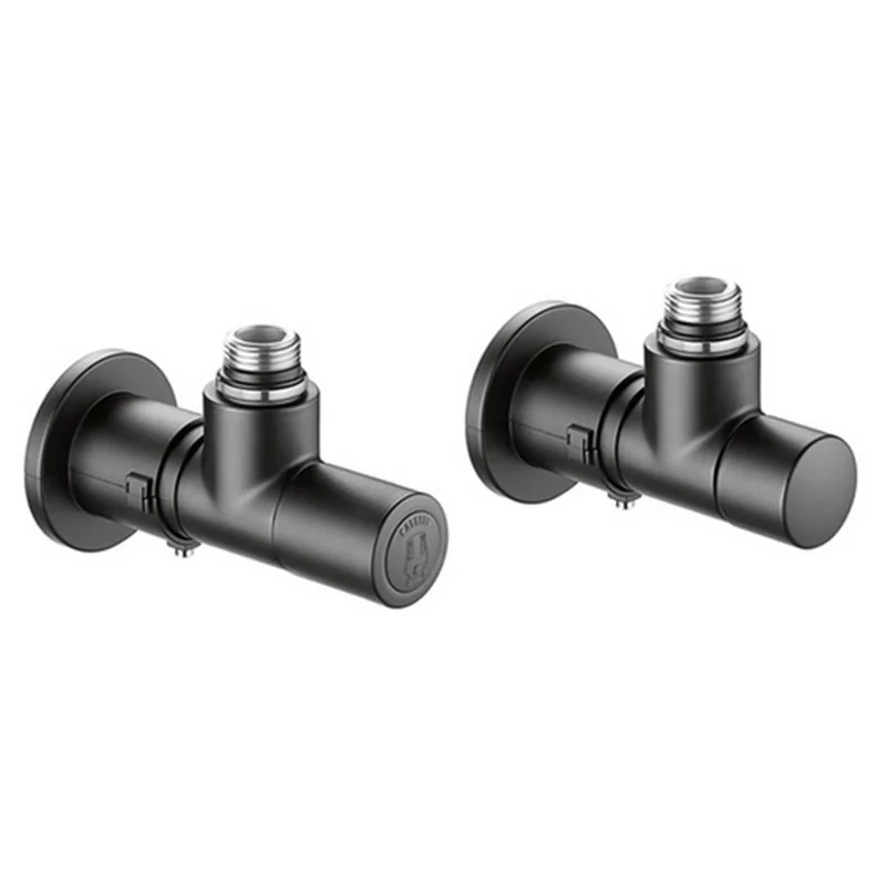 VALVOLA + DETENTORE A SQUADRA TERMOSTATIZZABILE NERA CALEFFI