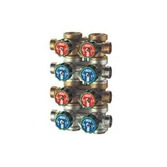 COLLETTORE COMPLANARE PREMONTATO CON VALVOLE DI ARRESTO 10 VIE FAR